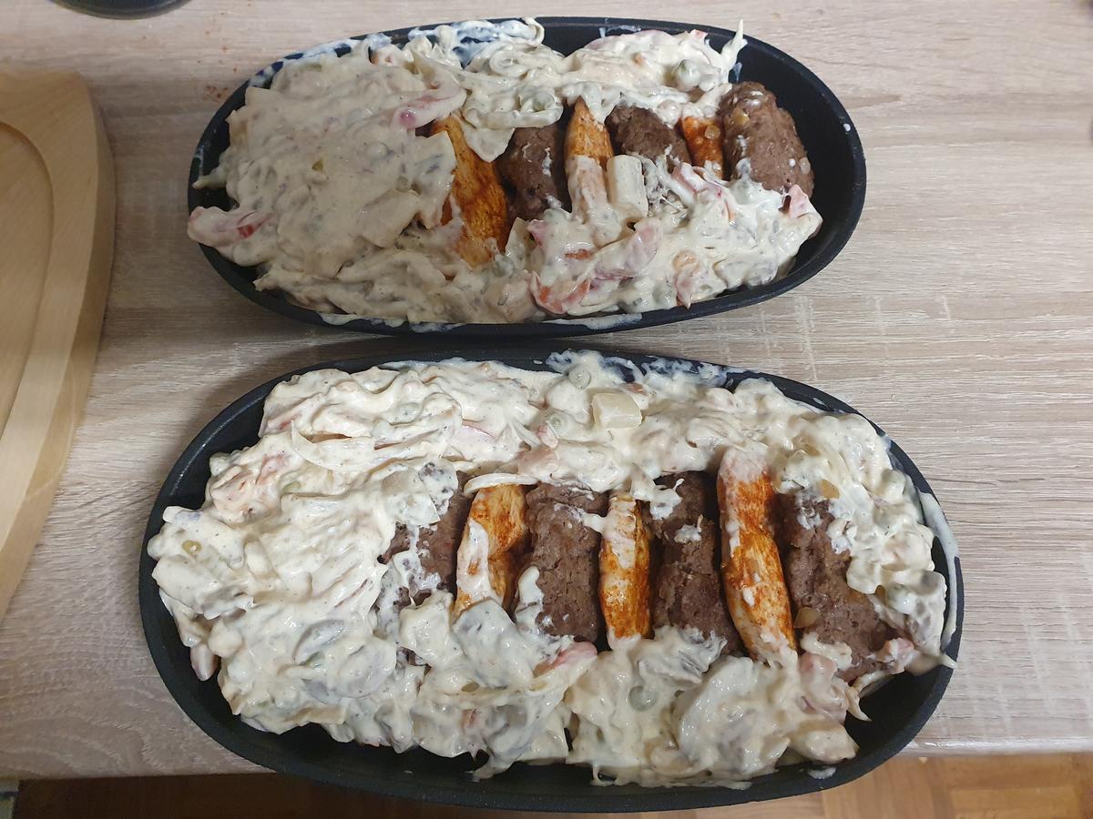 Fleisch-Gemüse-Pfännchen mit Käse überbacken - Rezept - Bild Nr. 17210