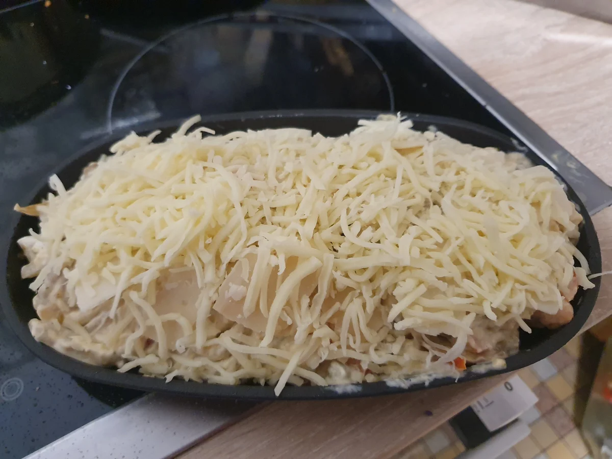 Rezept: Fleisch-Gemüse-Pfännchen mit Käse überbacken Bild Nr. 17214 Fleisch-Gemüse-Pfännchen mit Käse überbacken - Rezept - Bild Nr. 17214