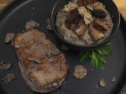 Gefüllter Kalbsrücken mit Blumisotto und Pilzen - Rezept - Bild Nr. 2