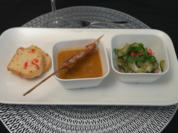 Linsen-Gemüsesuppe mit Garnele, Gurkensalat und Paprika-Käsebrot - Rezept - Bild Nr. 2