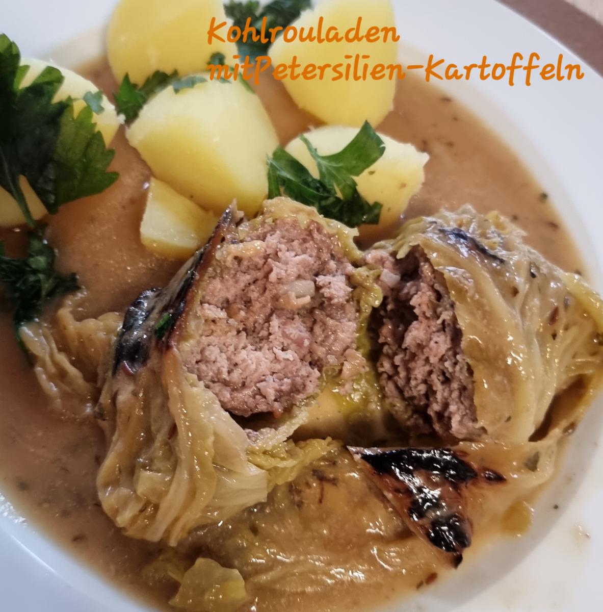 Kohlrouladen mit Petersilien-Kartoffeln - Rezept - Bild Nr. 17209