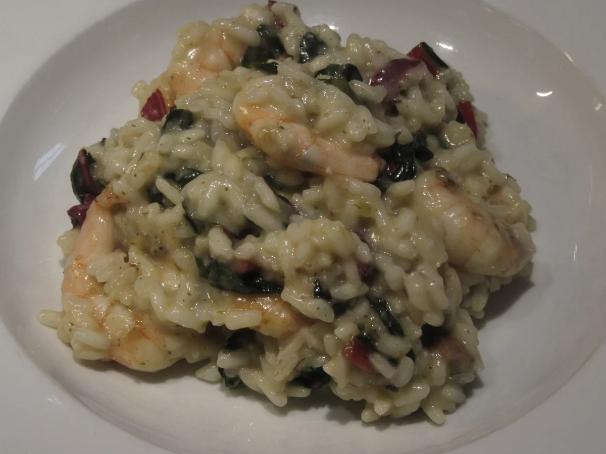 Rezept: Reis: Risotto mit Garnelen und Mangold Bild Nr. 17209 Reis: Risotto mit Garnelen und Mangold - Rezept - Bild Nr. 17209