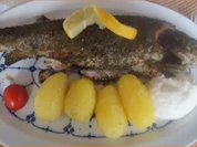 Backofen-Forelle mit Sahne-Meerrettich und Salzkartoffeln - Rezept - Bild Nr. 2