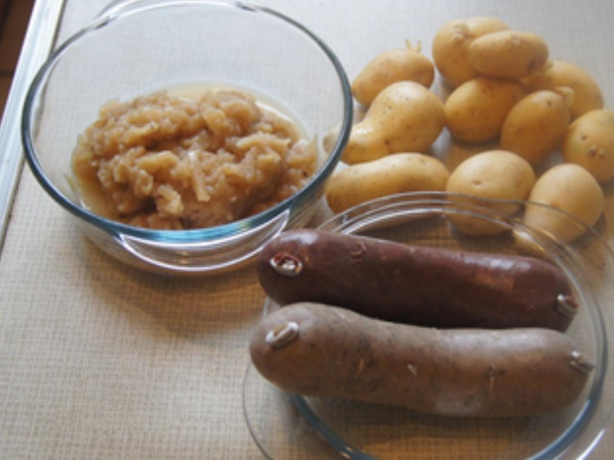 Wellwurst mit Kraut nach tschechischer Art und Drillingen - Rezept - Bild Nr. 3