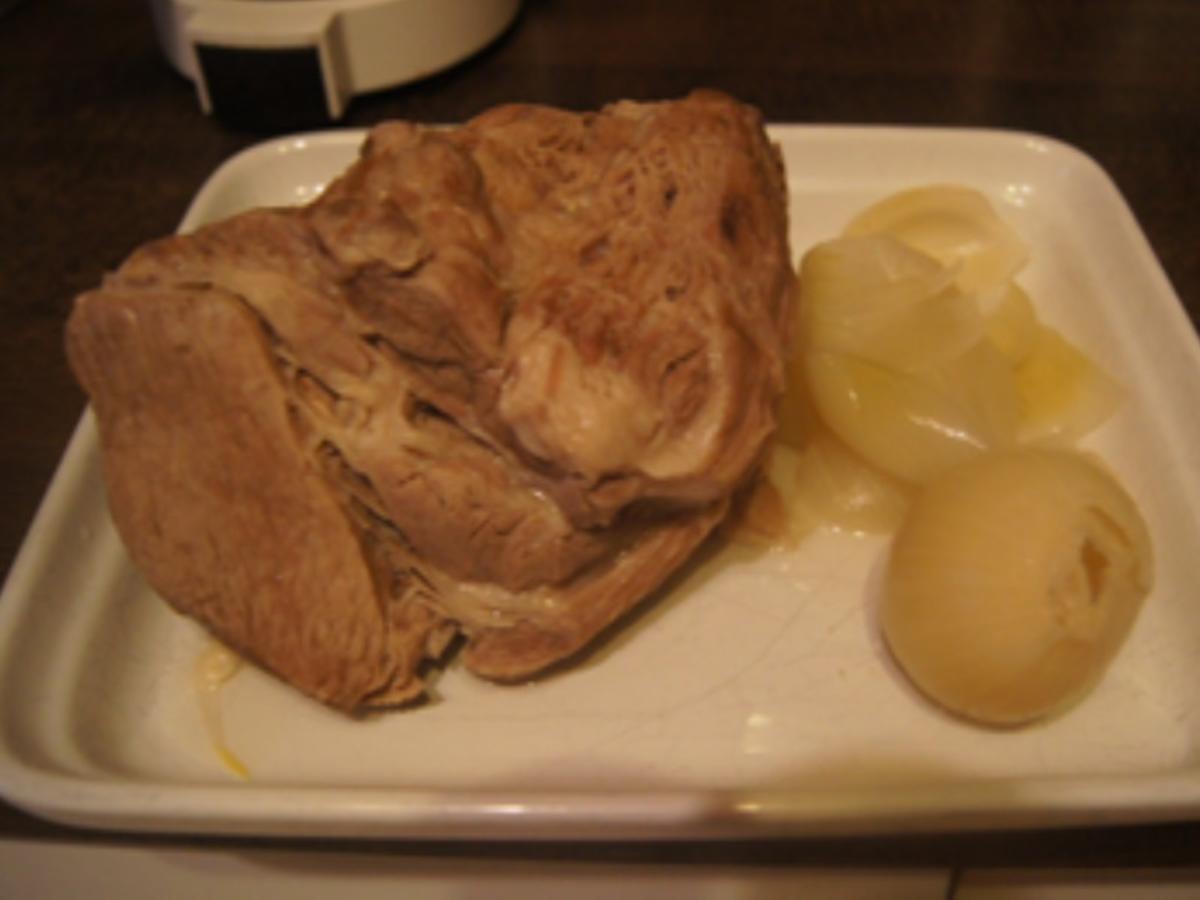 Grünkohl mit Bregenwurst und Schweinenacken und Salzkartoffeln - Rezept - Bild Nr. 6