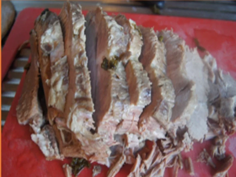 Rezept: Grünkohl mit Bregenwurst und Schweinenacken und Salzkartoffeln Bild Nr. 23 Grünkohl mit Bregenwurst und Schweinenacken und Salzkartoffeln - Rezept - Bild Nr. 23