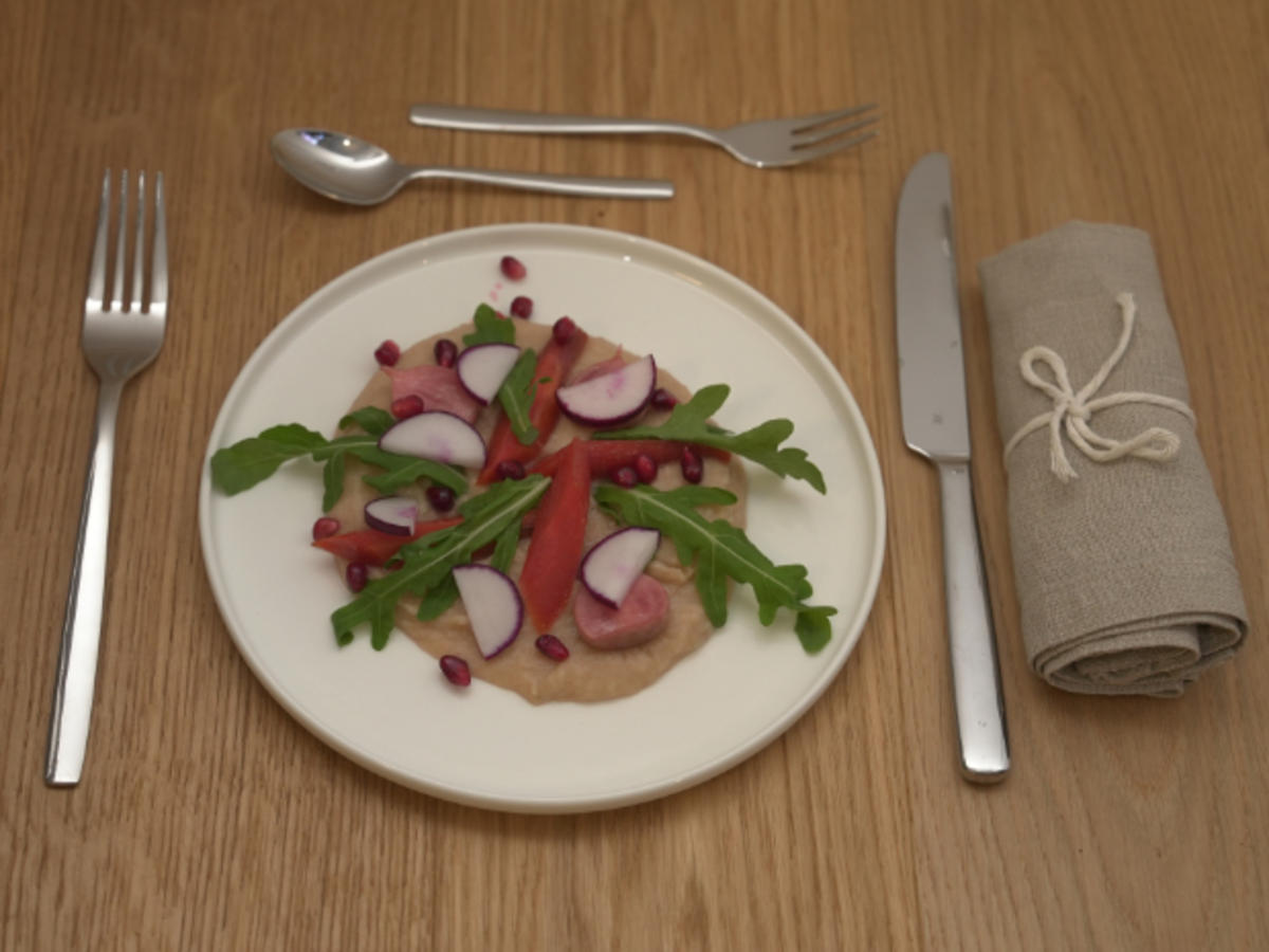 Bohnenpüree mit Karotten und Radieschen - schnell &amp; einfach - von Das ...