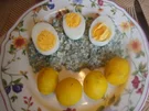 Rezept: Gekochte Eier auf grüner Sauce mit Drillingen Bild Nr. 17211 Gekochte Eier auf grüner Sauce mit Drillingen - Rezept - Bild Nr. 17211