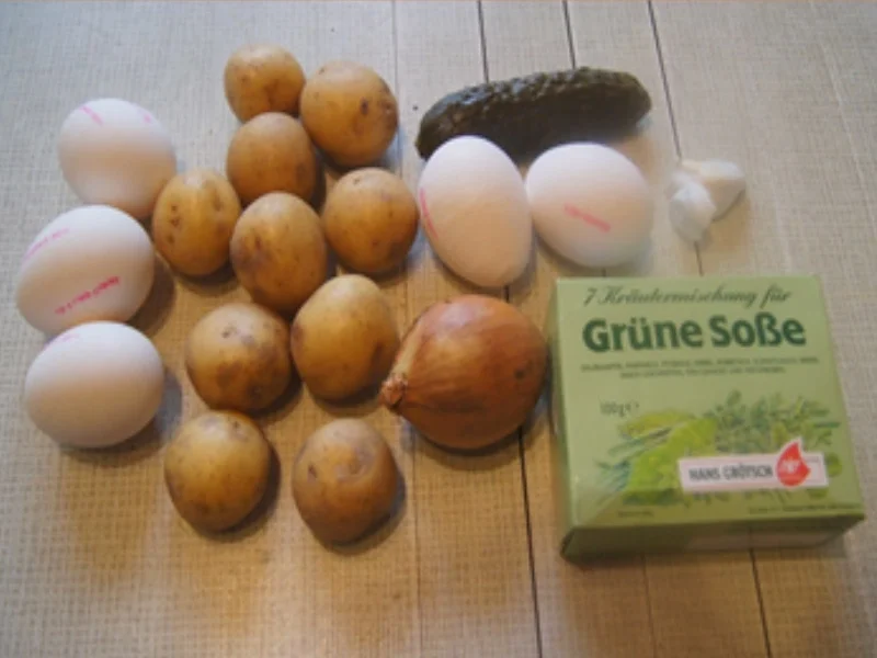 Rezept: Gekochte Eier auf grüner Sauce mit Drillingen Bild Nr. 17212 Gekochte Eier auf grüner Sauce mit Drillingen - Rezept - Bild Nr. 17212