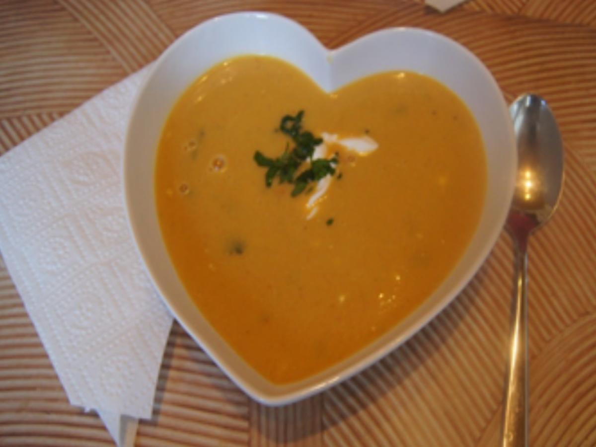 Cremige Möhren-Orangen-Kokos-Suppe - Rezept - Bild Nr. 17226