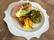 Grünkohl mit Kassler, Bauchspeck und Bregenwurst (Niedersachsen) - Rezept - Bild Nr. 17211