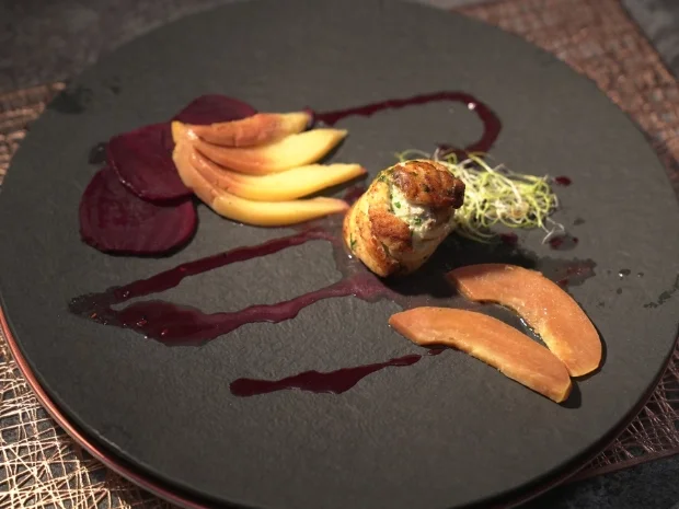 Rezept: Fischfilet mit Rote Bete und Quitte Bild Nr. 17211 Fischfilet mit Rote Bete und Quitte - Rezept - Bild Nr. 17211