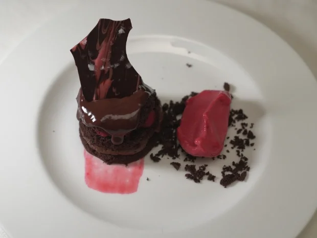 Rezept: Schoko-Himbeer-Törtchen mit Himbeersorbet Bild Nr. 17225 Schoko-Himbeer-Törtchen mit Himbeersorbet - Rezept - Bild Nr. 17225