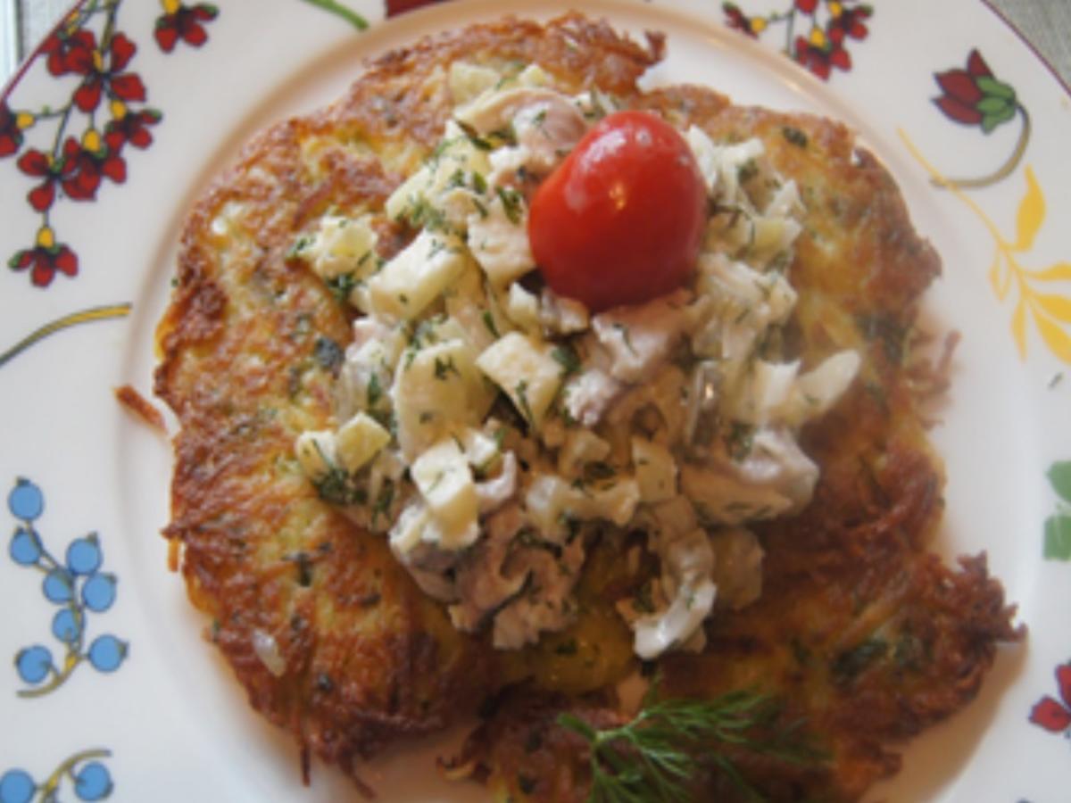 Matjessalat auf Rösti - Rezept - Bild Nr. 17240