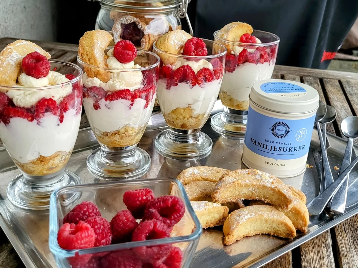 Rezept: BiNe` S VANILLEKIPFERL HIMBEER DESSERT Bild Nr. 17226 BiNe` S VANILLEKIPFERL HIMBEER DESSERT - Rezept - Bild Nr. 17226