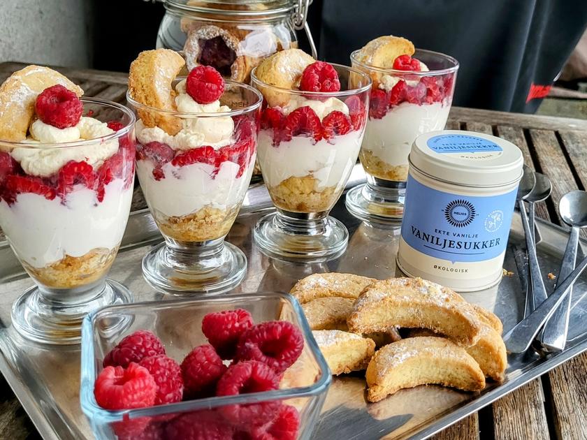 BiNe` S VANILLEKIPFERL HIMBEER DESSERT - schnell &amp; einfach - von Bine13100