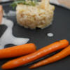 Fenchel-Risotto mit gebratenem Lachs und glasierten Möhrchen - Rezept - Bild Nr. 2