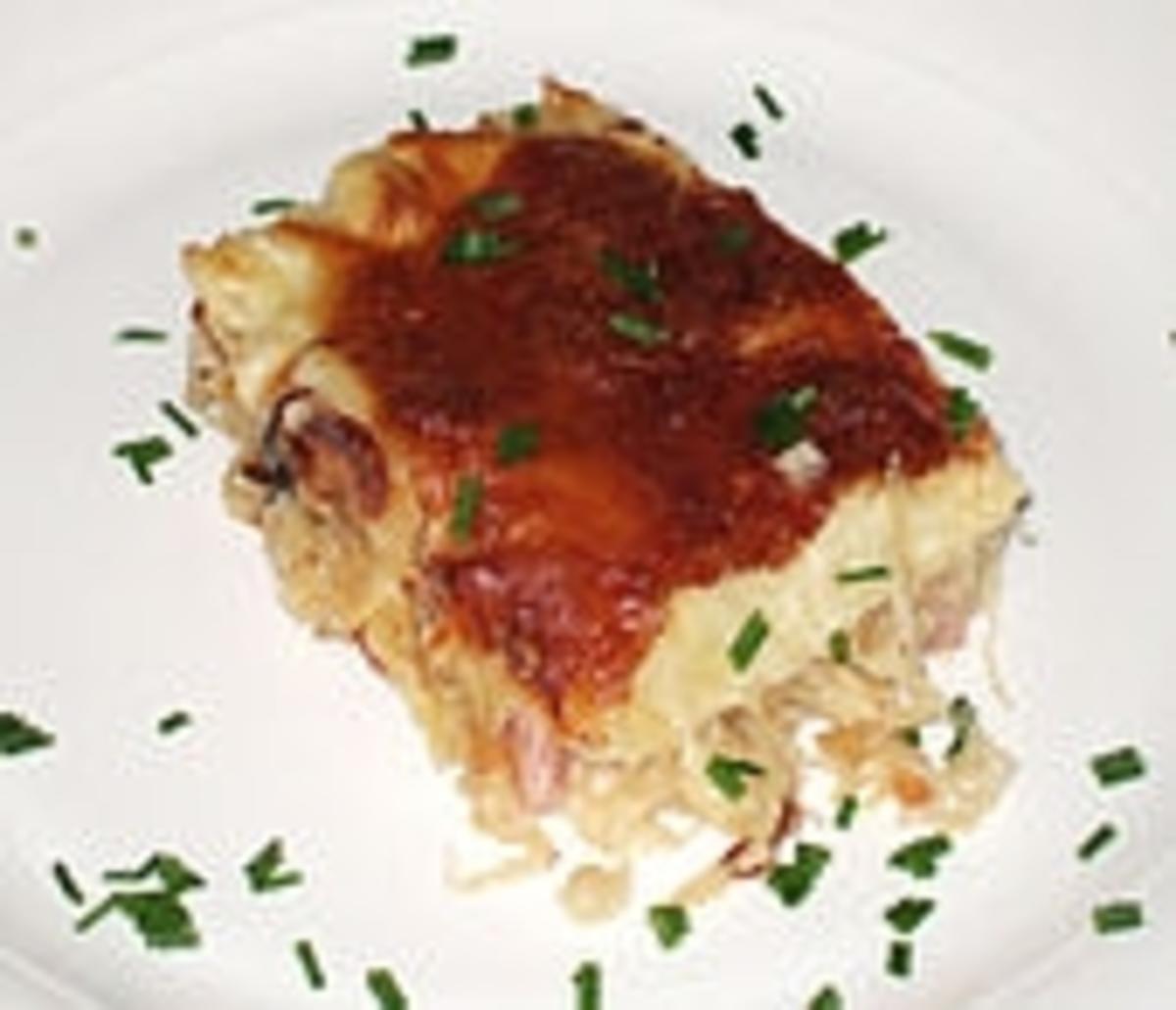 Sauerkrautlasagne mit Sauerkraut und Speck - Rezept mit Bild - kochbar.de