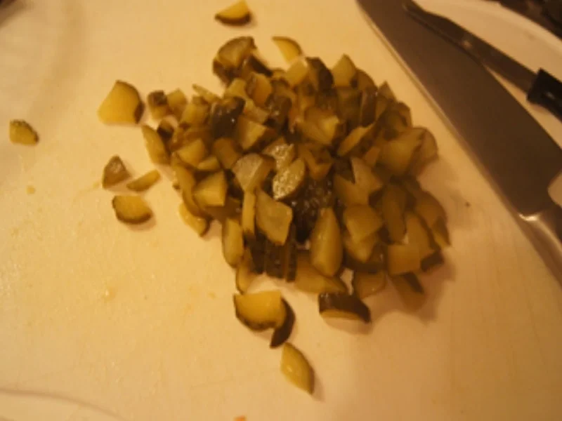 Rezept: Matjesfiletsalat mit Buschbohnen, Röstzwiebeln und Pellkartoffeln Bild Nr. 8 Matjesfiletsalat mit Buschbohnen, Röstzwiebeln und Pellkartoffeln - Rezept - Bild Nr. 8