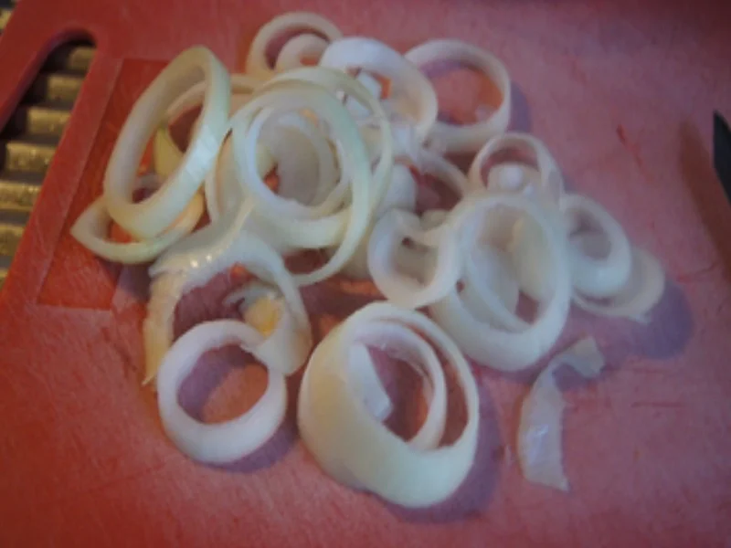 Rezept: Matjesfiletsalat mit Buschbohnen, Röstzwiebeln und Pellkartoffeln Bild Nr. 17 Matjesfiletsalat mit Buschbohnen, Röstzwiebeln und Pellkartoffeln - Rezept - Bild Nr. 17