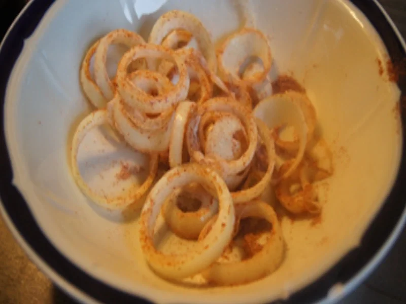 Rezept: Matjesfiletsalat mit Buschbohnen, Röstzwiebeln und Pellkartoffeln Bild Nr. 18 Matjesfiletsalat mit Buschbohnen, Röstzwiebeln und Pellkartoffeln - Rezept - Bild Nr. 18