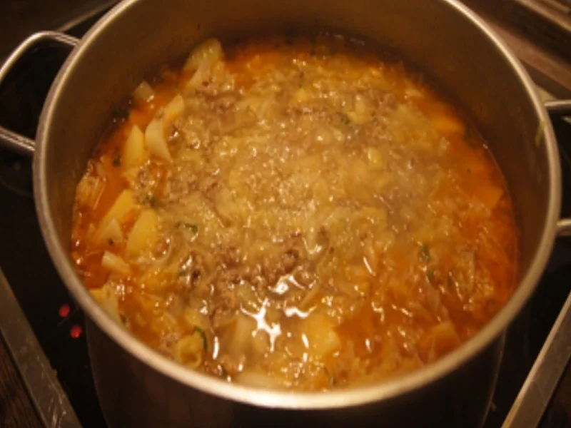 Rezept: Wirsingeintopf mit Hackfleischeinlage Bild Nr. 11 Wirsingeintopf mit Hackfleischeinlage - Rezept - Bild Nr. 11