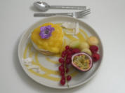 Kokostörtchen mit Mangopüree, dazu Obstsalat - Rezept - Bild Nr. 17243