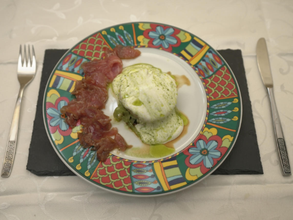 Fermentierter Kohlrabi und Carpaccio vom Thunfisch - Rezept - Bild Nr. 2