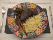 Ochsenbäckchen mit Quarkspätzle und Pilzragout - Rezept - Bild Nr. 17248