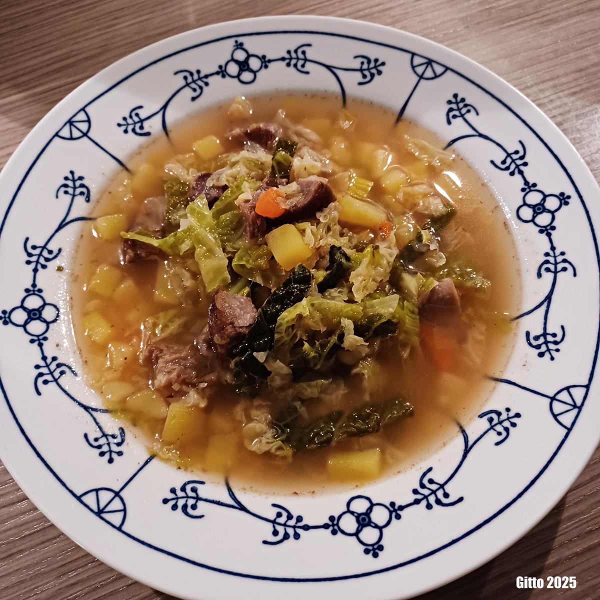 Wirsingsuppe mit Rindfleisch - Rezept - Bild Nr. 17261