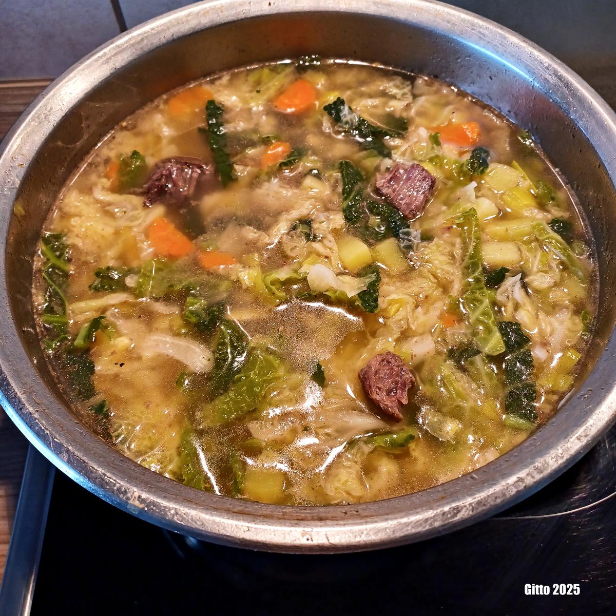 Wirsingsuppe mit Rindfleisch - Rezept - Bild Nr. 17266