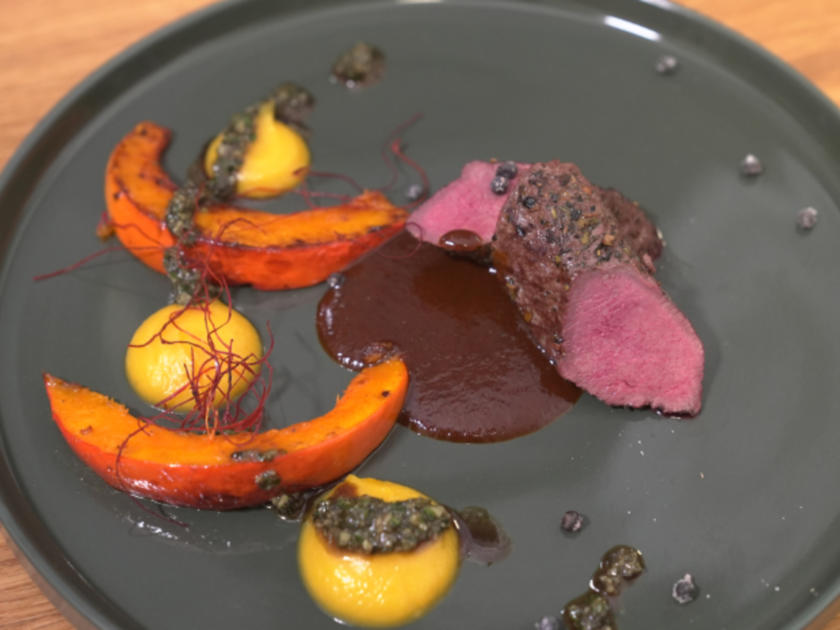 Rehrücken mit dreierlei vom Kürbis und Jus - von Das perfekte Dinner