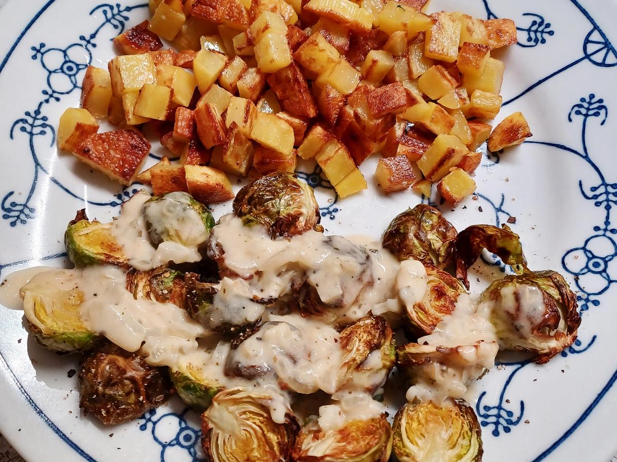 Gebackener Rosenkohl mit Senfsoße - schnell &amp; einfach - von Gitto