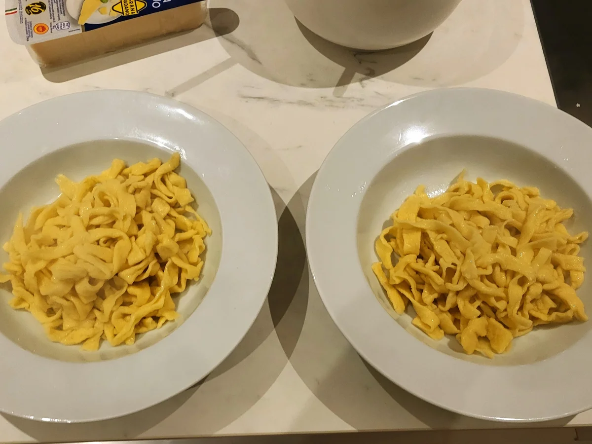 Garnelen in Knoblauch-Olivenöl mit hausgemachter Pasta - Rezept - Bild Nr. 17264