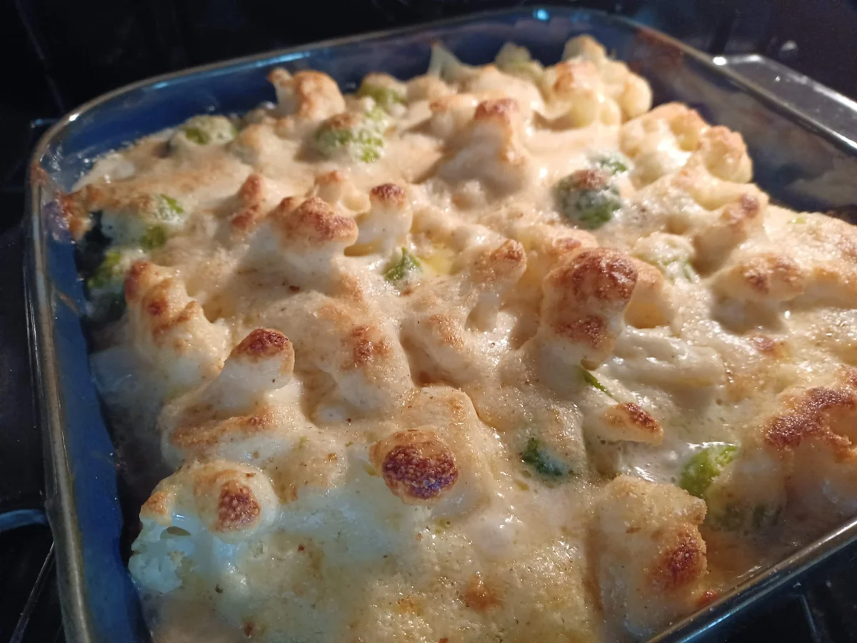 Rezept: Hähnchenfilet mit Blumenkohl überbacken Bild Nr. 17273 Hähnchenfilet mit Blumenkohl überbacken - Rezept - Bild Nr. 17273