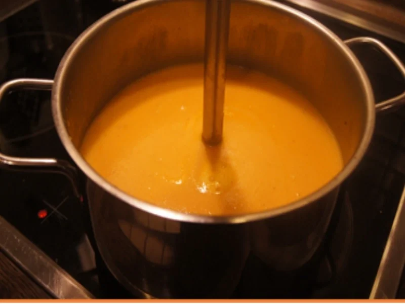 Rezept: Cremige Möhrensuppe mit Garnelenspieß Bild Nr. 5 Cremige Möhrensuppe mit Garnelenspieß - Rezept - Bild Nr. 5