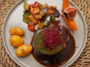 Wasserbüffelfilet mit Grillgemüse, Kürbis und Parmesankartoffeln - Rezept - Bild Nr. 17269