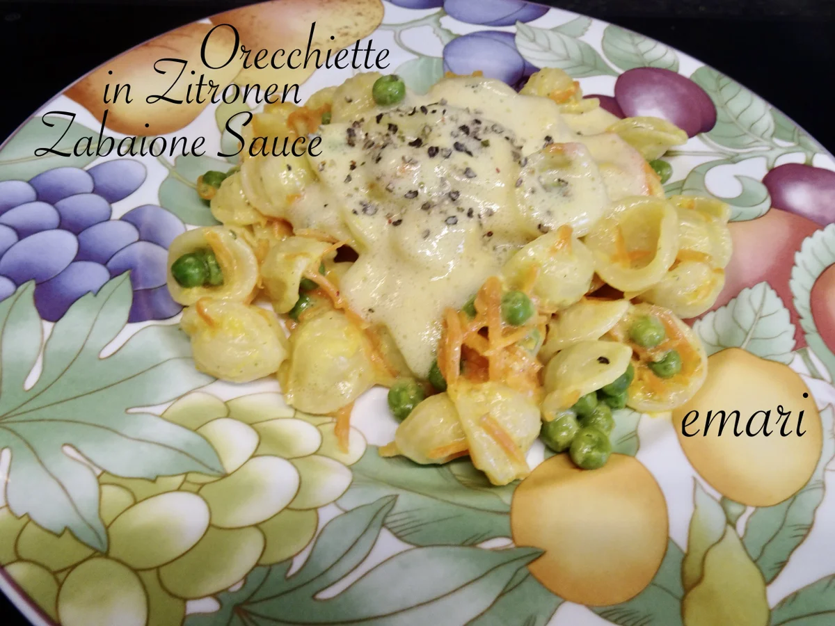 Rezept: Orecchiette in Zitronen Zabaione Sauce Bild Nr. 17271 Orecchiette in Zitronen Zabaione Sauce - Rezept - Bild Nr. 17271