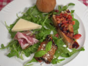 Peperonata mit Bruschetta und Parmigiana - Rezept - Bild Nr. 2