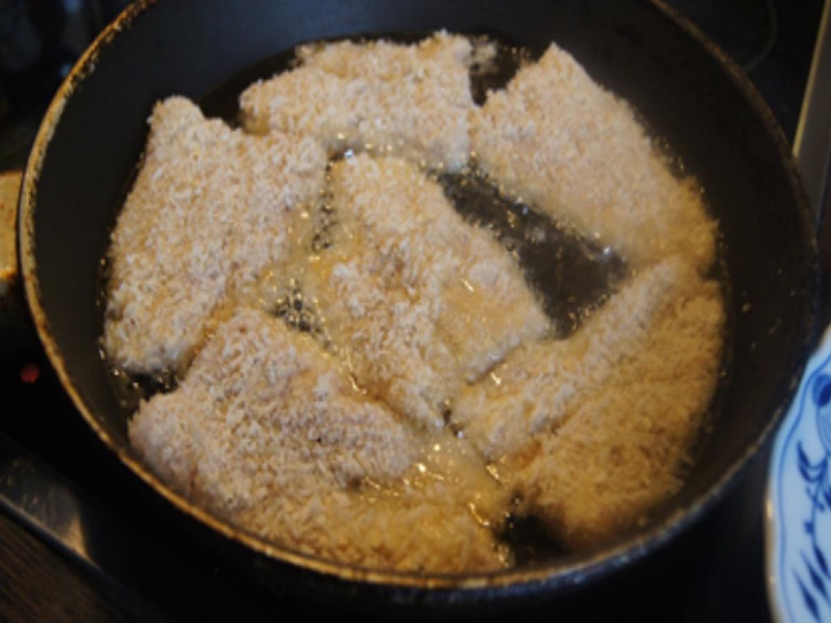 Knusprig gebratenes Pangasius-Filet auf Wok-Gemüse-Mix - Rezept - Bild Nr. 17286