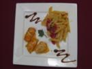 Penne a la Peperonata mit Hähnchenbrustfilet an Sweet-Chili-Soße - Rezept