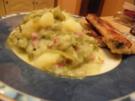 Saure Bohnen mit Bauchspeck - Rezept