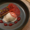 Pistaziencremeschnitte mit Himbeergelee und Vanilleeis - Rezept - Bild Nr. 17285