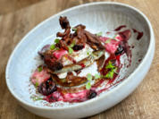Kohle-Pancake mit Schwarzwälder Kirsch und Brezel-Crunch (Beet-Brüder) - Rezept - Bild Nr. 2