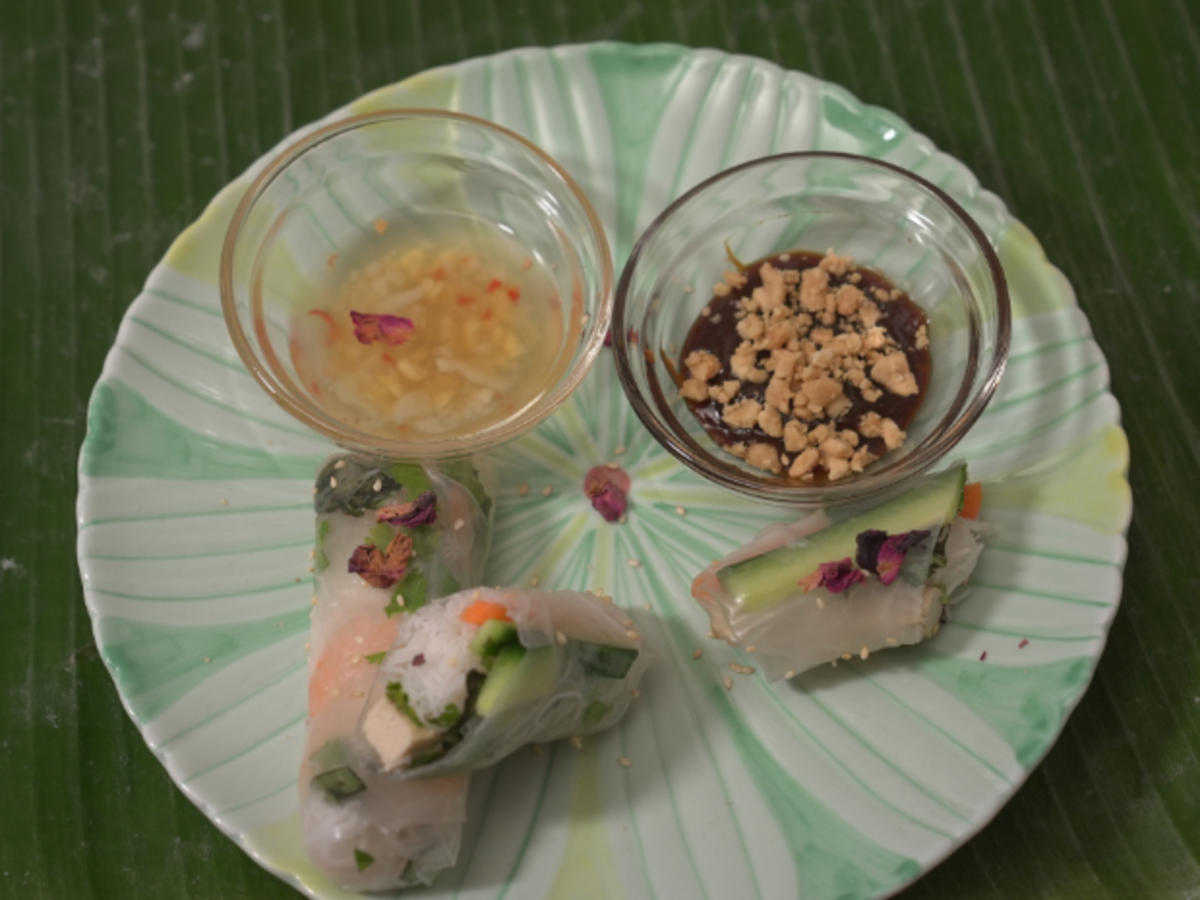 Vietnamesische Sommerrollen mit Garnelen und Tofu - Rezept - Bild Nr. 2