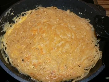 Spaghetti-Pizza - Rezept