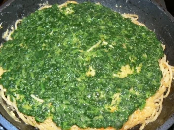 Spaghetti-Pizza - Rezept