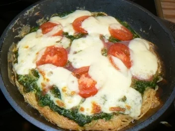 Spaghetti-Pizza - Rezept