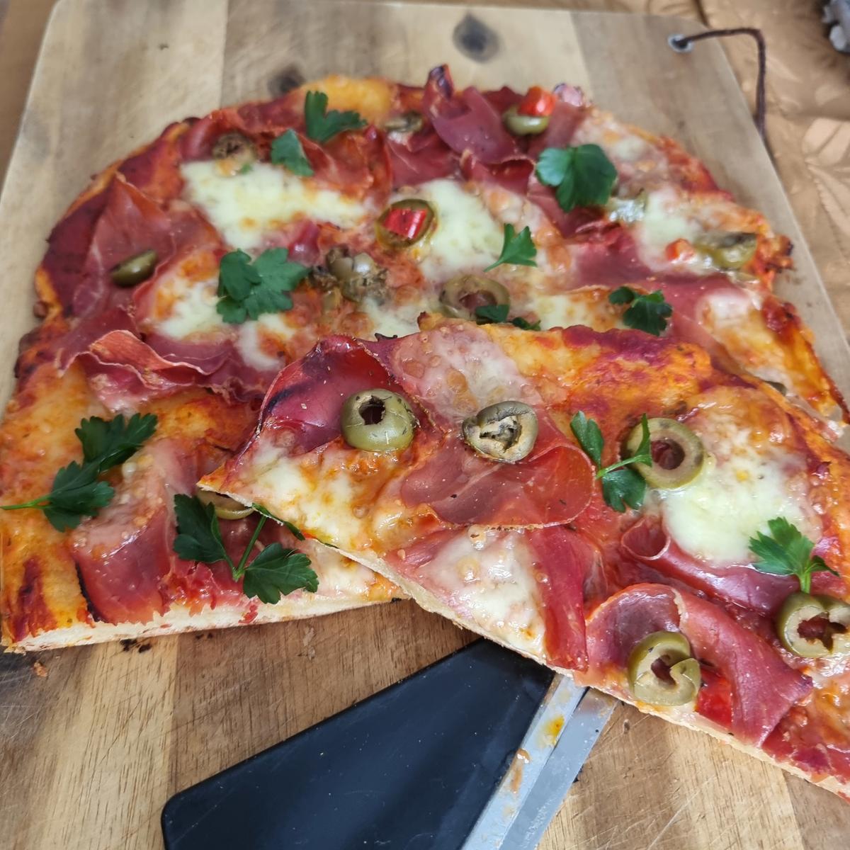 Schinken-Oliven-Pizza - Rezept - Bild Nr. 17293