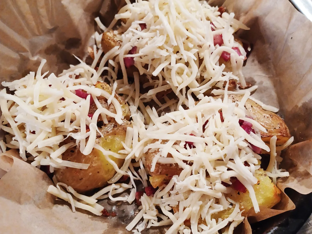 Quetschkartoffeln  mit frischem Dip - Rezept - Bild Nr. 17314